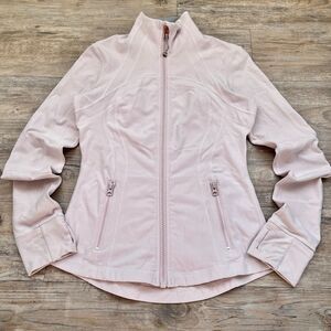 Lululemon Define Jacket Blush Pink Tonka Stripe Size 6 Athleisure Yoga Fitted